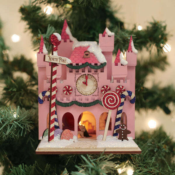 Old World Christmas Santa's Magic Castle Blown Glass Ornament