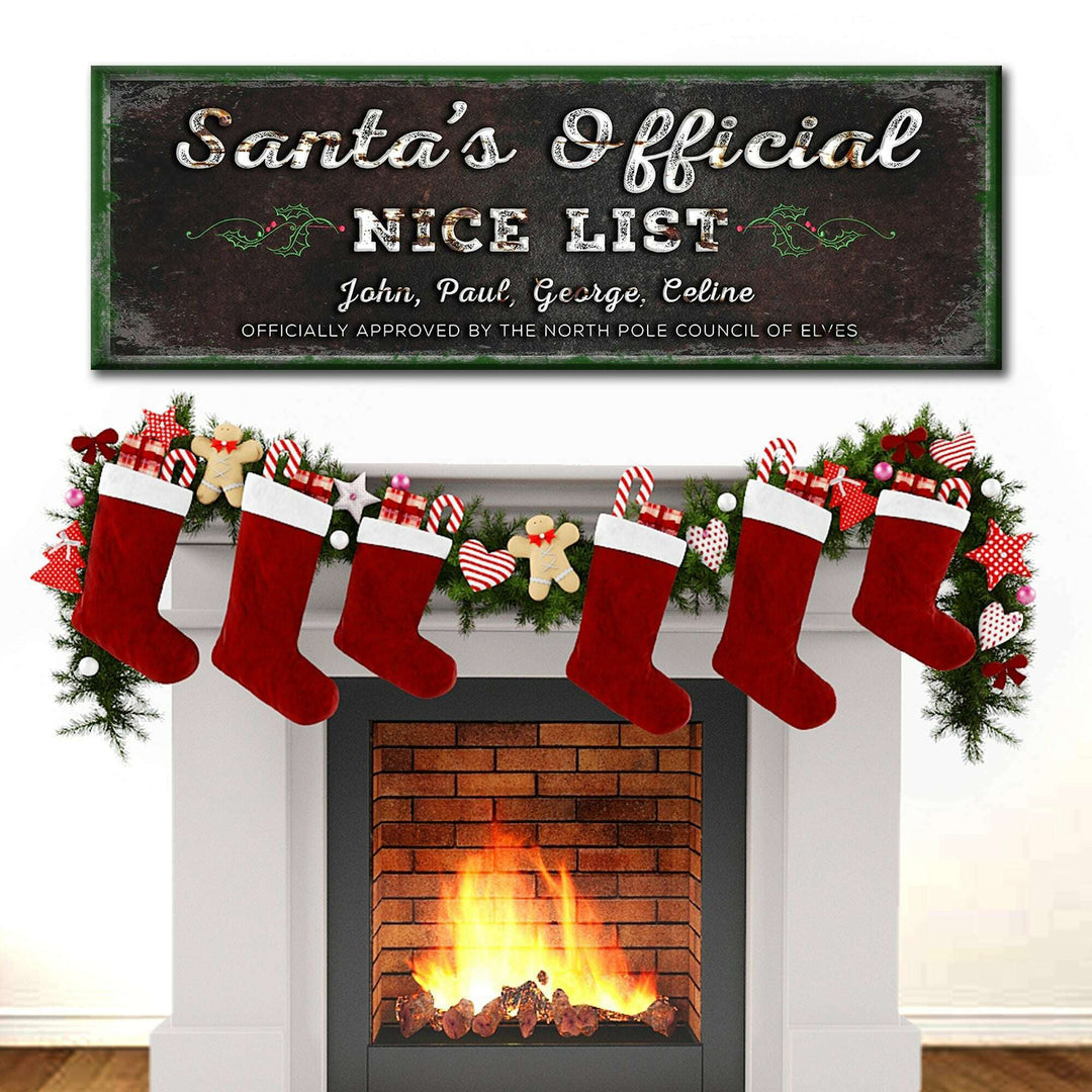 Santa's Official Nice List Sign