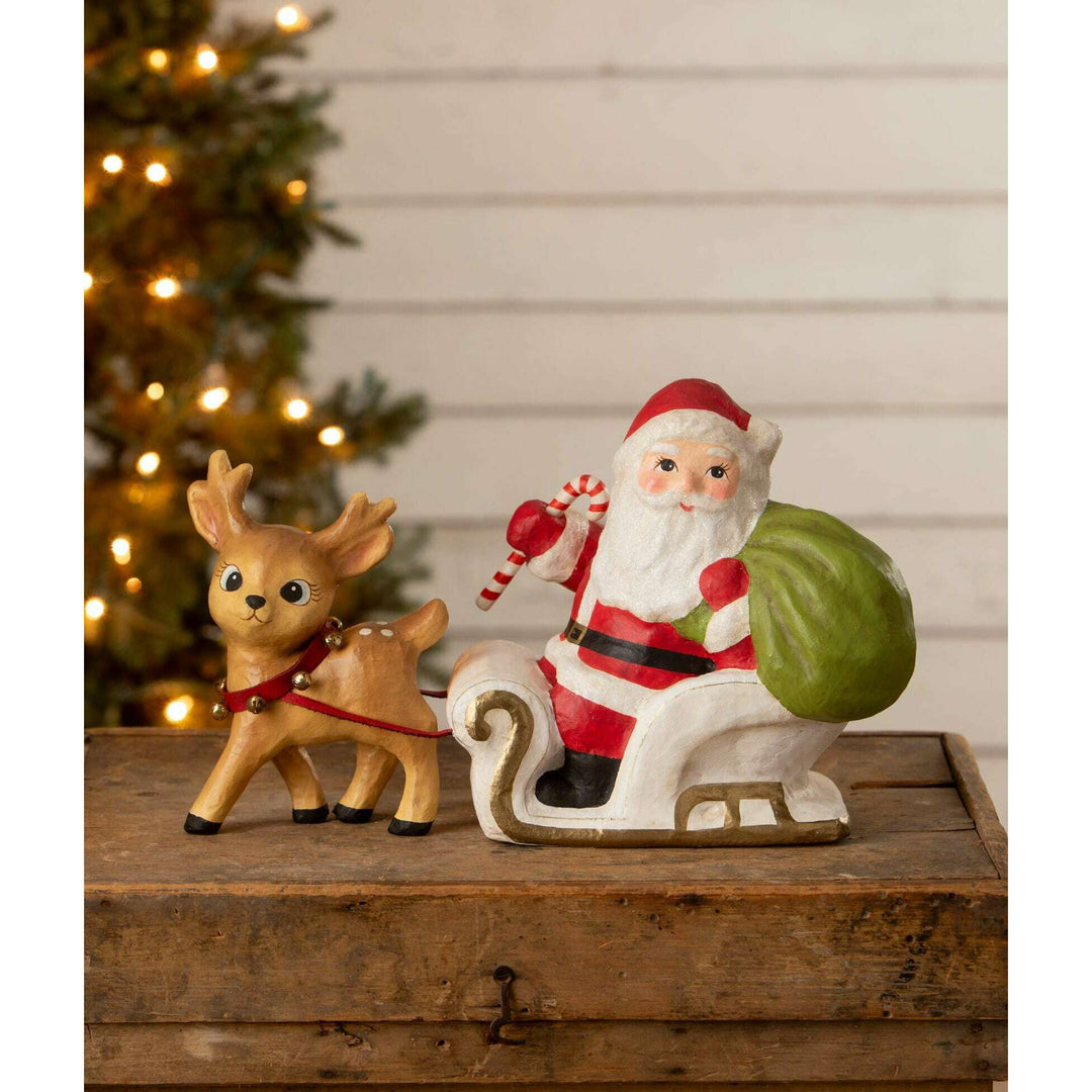 Santa's Reindeer and Sleigh by Bethany Lowe Designs, christmas decor