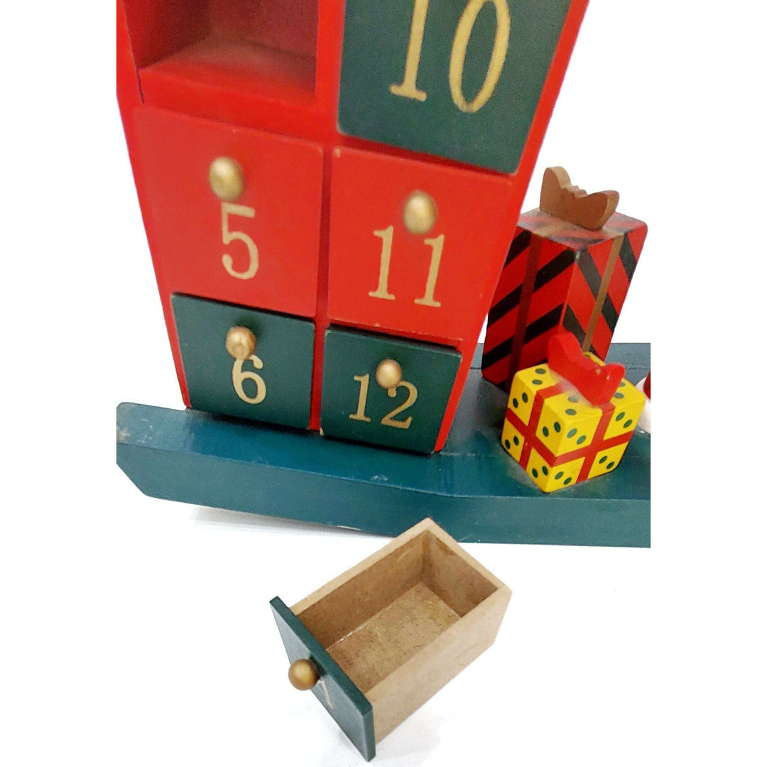 Santa's Wooden Horse Advent Calendar Wizardi F07M6-16