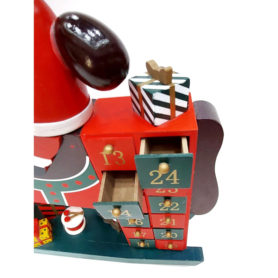 Santa's Wooden Horse Advent Calendar Wizardi F07M6-16
