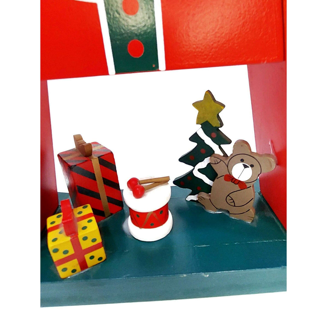 Santa's Wooden Horse Advent Calendar Wizardi F07M6-16