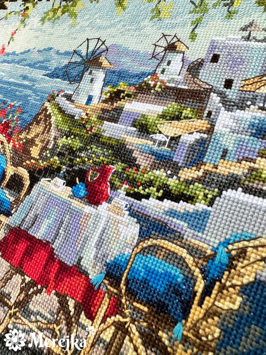 Santorini. View from Terrace K-230 Counted Cross-Stitch Kit