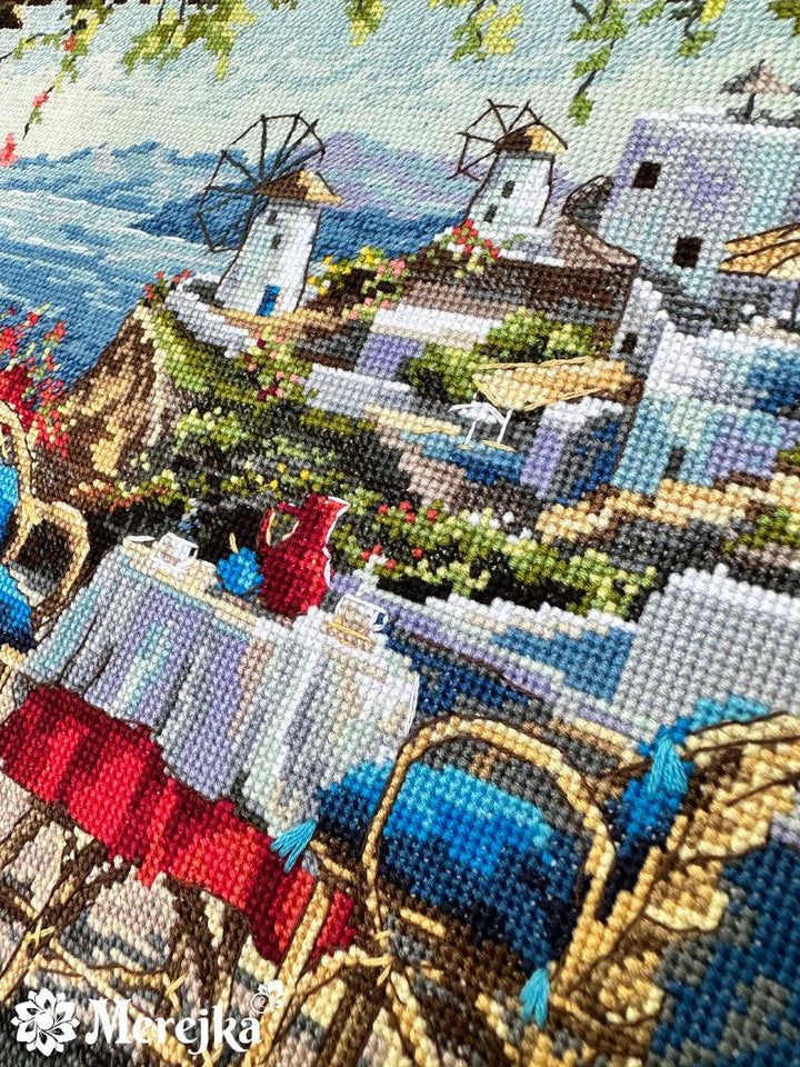 Santorini. View from Terrace K-230 Counted Cross-Stitch Kit