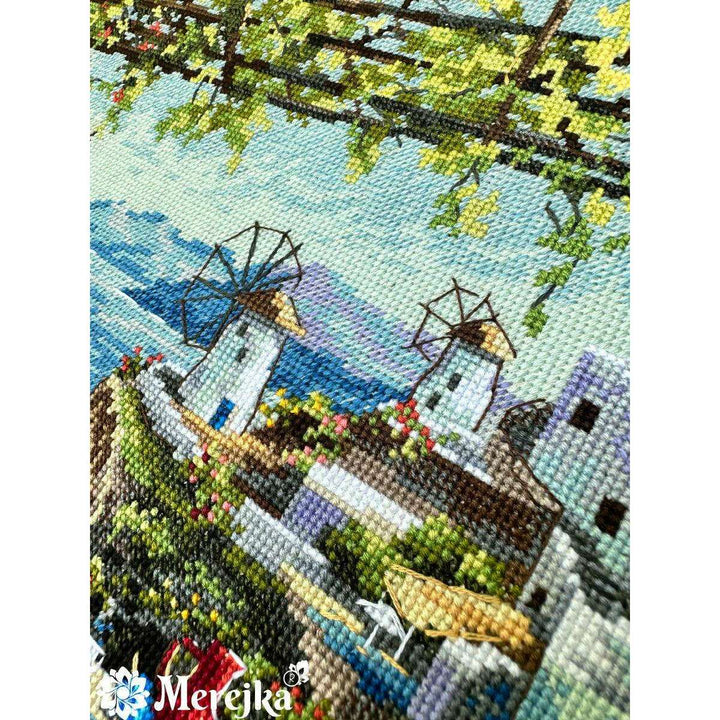 Santorini. View from Terrace K-230 Counted Cross-Stitch Kit