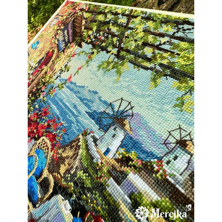 Santorini. View from Terrace K-230 Counted Cross-Stitch Kit