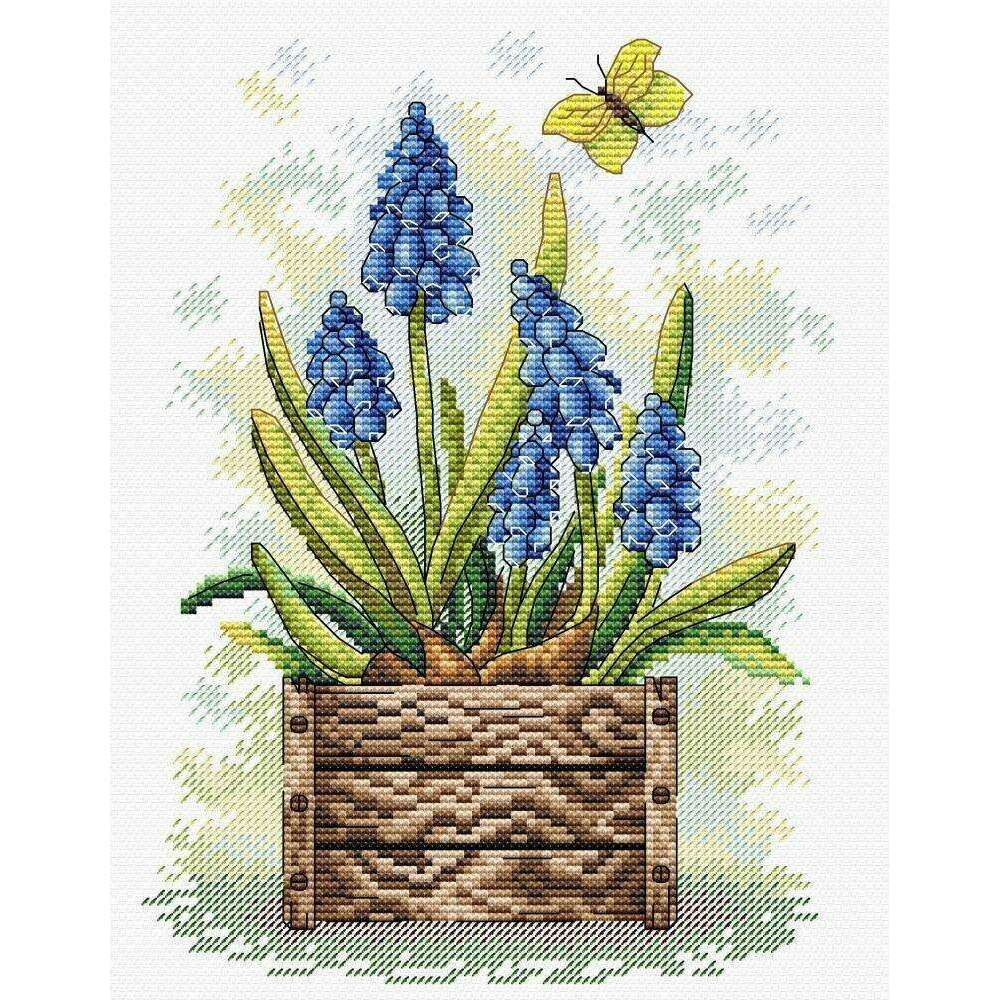 Sapphire Flower SM-206 Counted Cross Stitch Kit