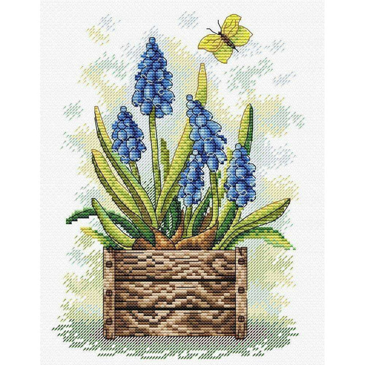 Sapphire Flower SM-206 Counted Cross Stitch Kit