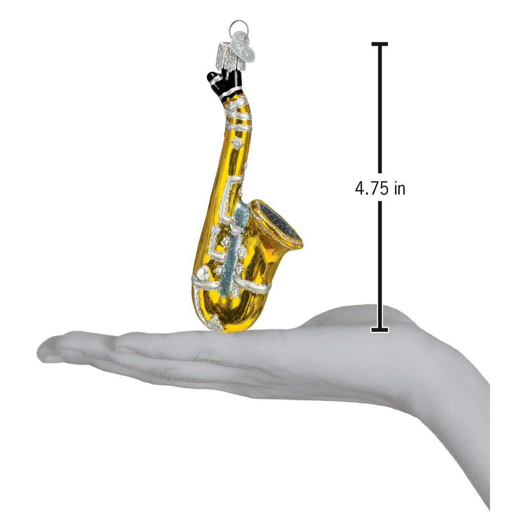 Old World Christmas Saxophone Blown Glass Ornament