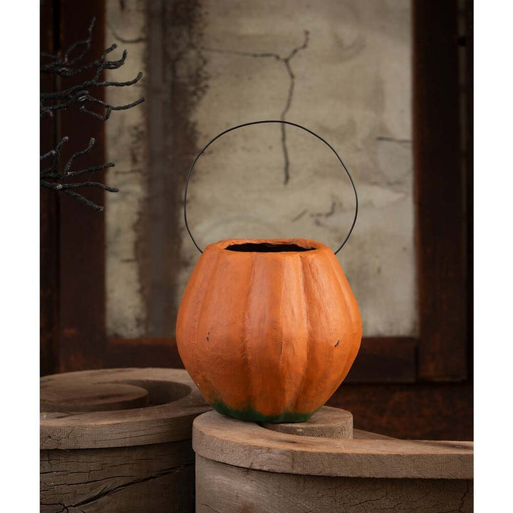 Scary Vintage Pumpkin Bucket Medium by Bethany Lowe Designs 2