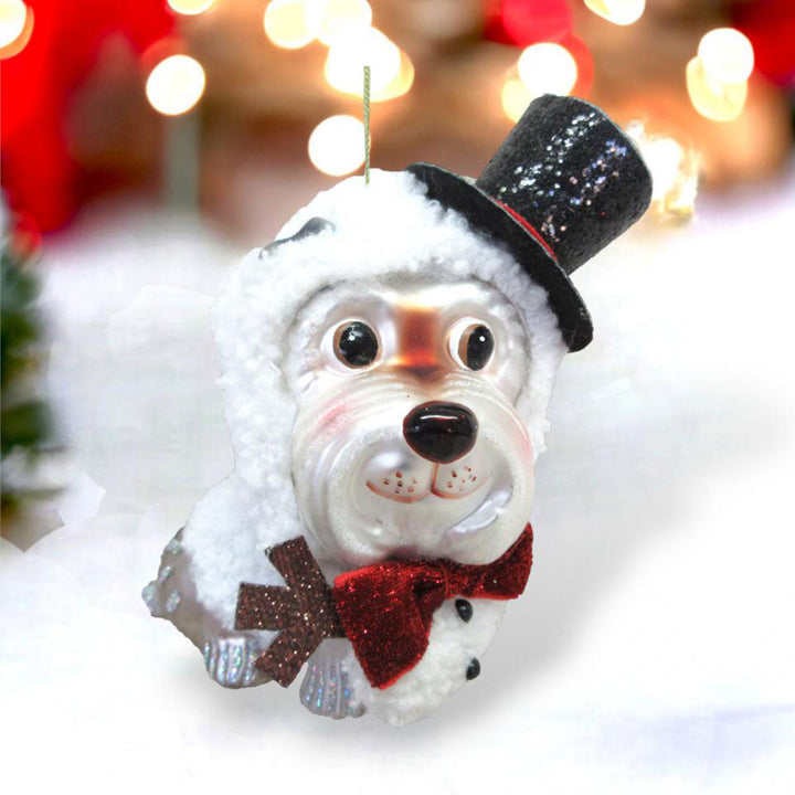 Schnauzer Snowman Ornament Min/6 by December Diamonds 