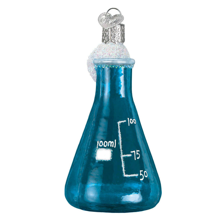 Old World Christmas Science Beaker Blown Glass Ornament