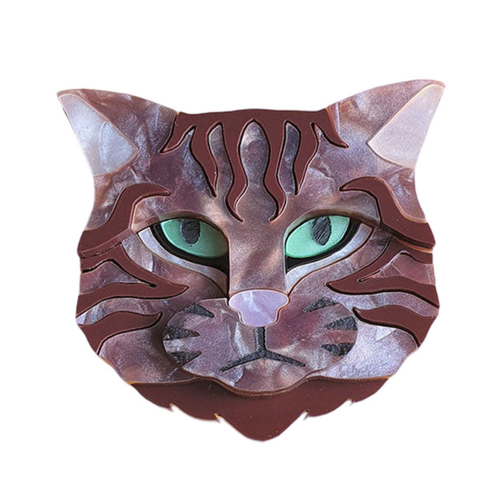 Scottish Wildcat Bronze Shimmer Colourway Brooch by Cherryloco Jewellery 1