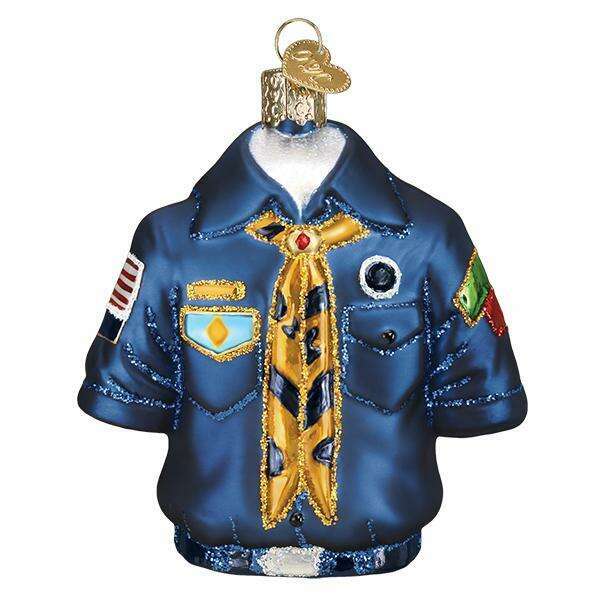 Old World Christmas Scout Uniform Blown Glass Ornament