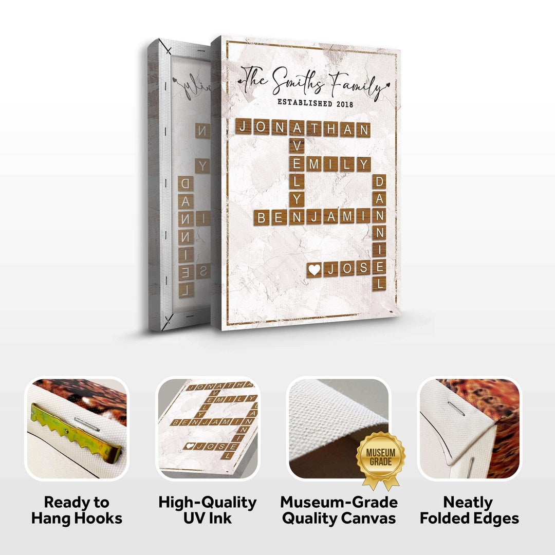 Scrabble Family Names Sign