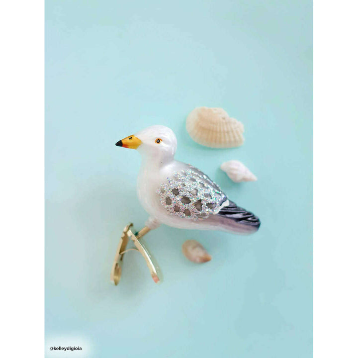 Old World Christmas Sea Gull Blown Glass Ornament