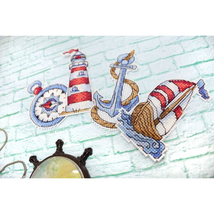 Sea Mood P-275 / SR-275  Plastic Canvas Counted Cross Stitch Kit