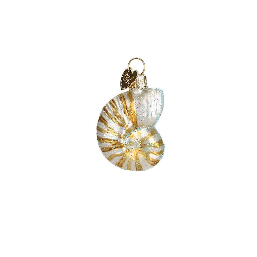 Old World Christmas Sea Shell Blown Glass Ornament Set