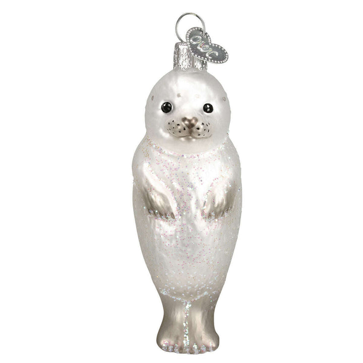 Old World Christmas Seal Pup Blown Glass Ornament