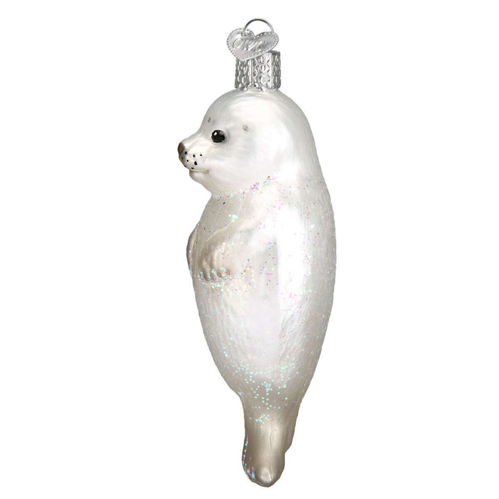 Old World Christmas Seal Pup Blown Glass Ornament