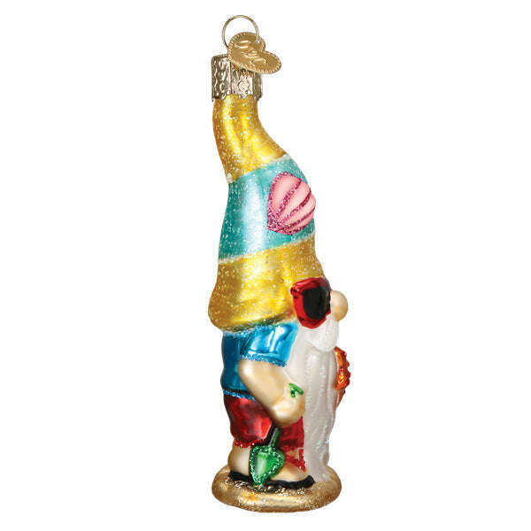 Old World Christmas Seaside Gnome Blown Glass Ornament