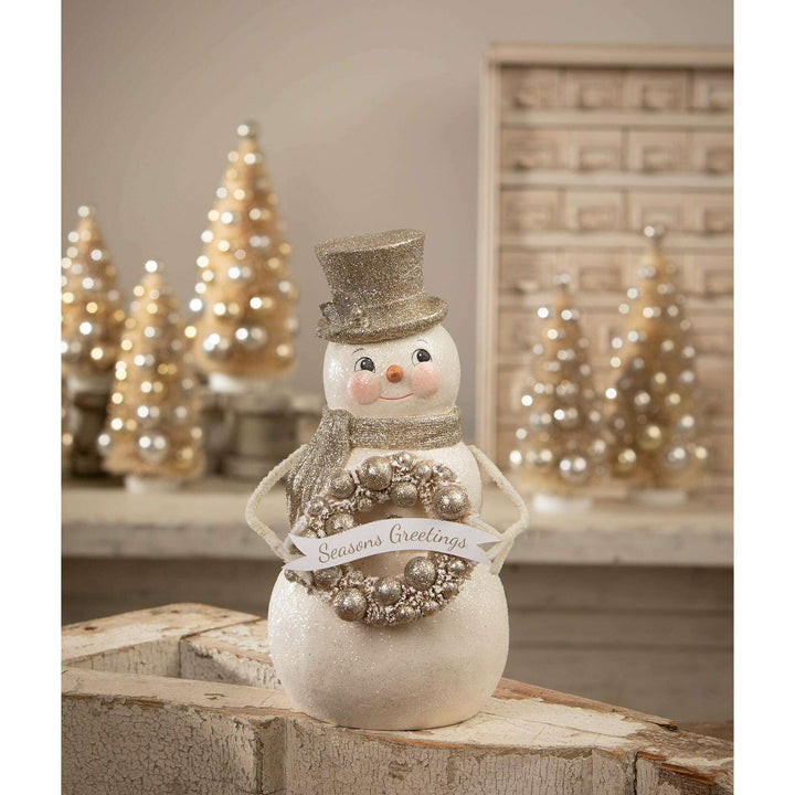 Seasons Greetings Snowman by Bethany Lowe Designs, christmas decor