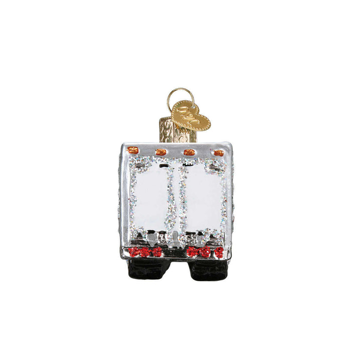 Old World Christmas Semi Truck Blown Glass Ornament