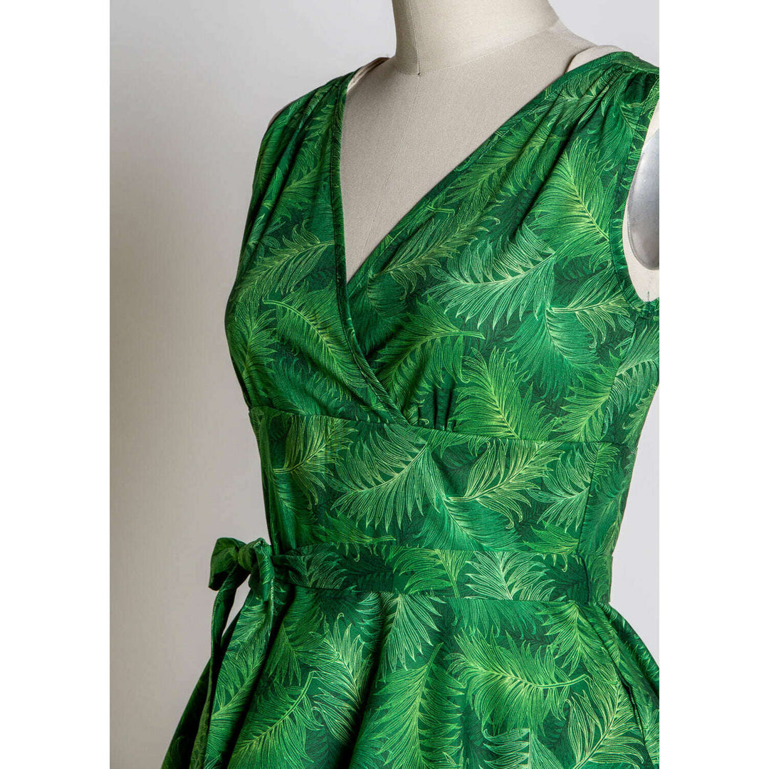 Serena Swing Dress- Green Ferns