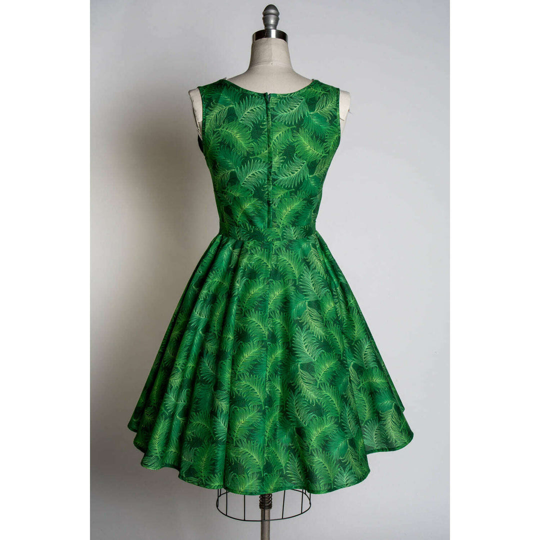 Serena Swing Dress- Green Ferns