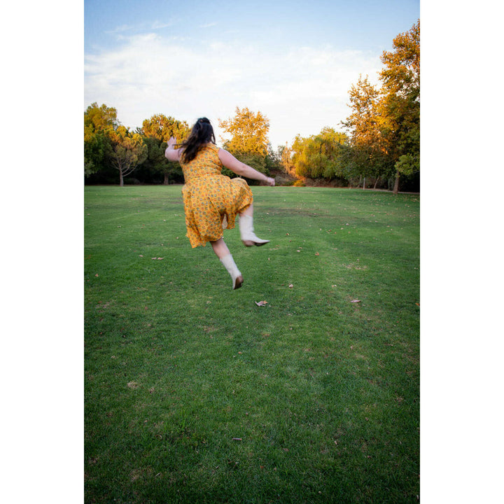 Serena Swing Dress- Orange County, Sunshine