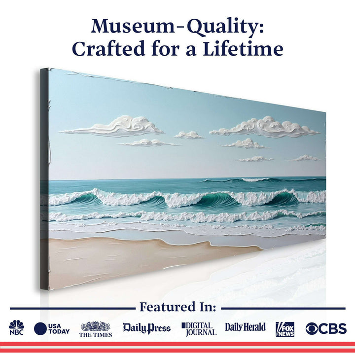 Serene Ocean Wave Coastal Wall Art XI