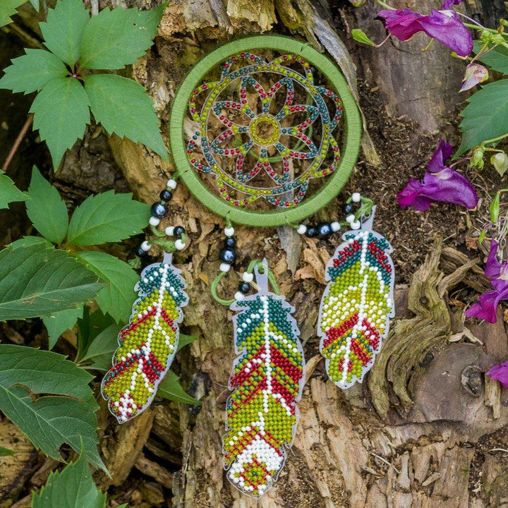 Set for embroidery with beads on a plastic base FLPL-029