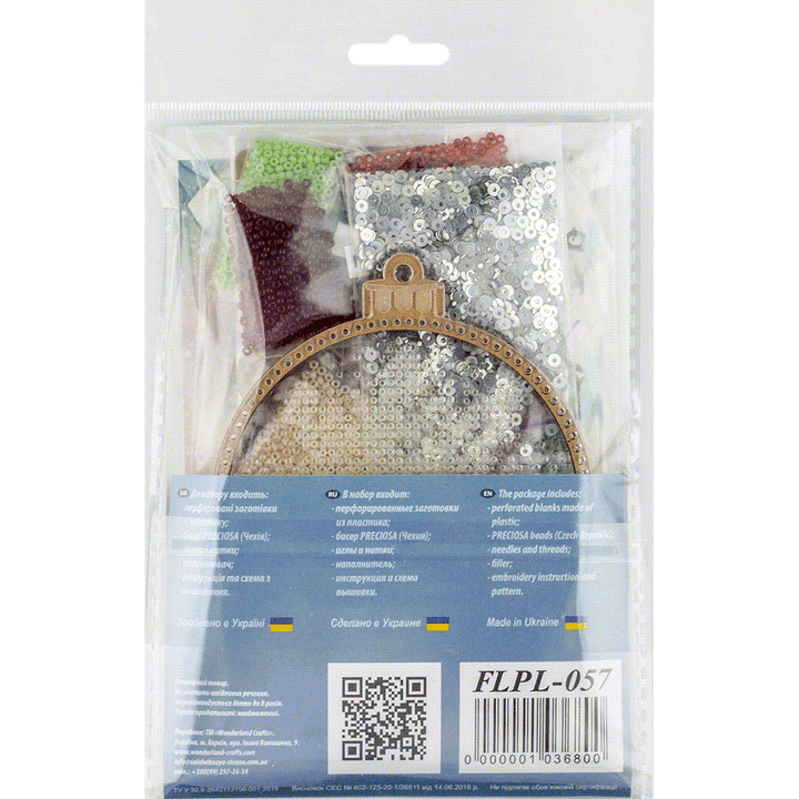 Set for embroidery with beads on a plastic base FLPL-057