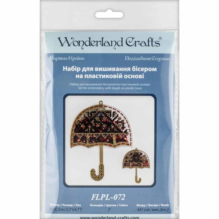 Set for embroidery with beads on a plastic base FLPL-072
