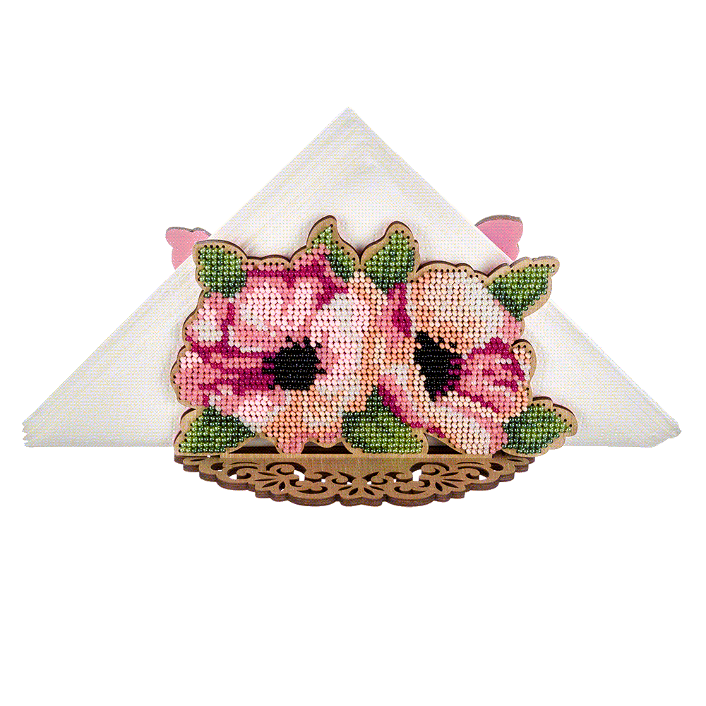 Set for embroidery with beads on wood FLK-247
