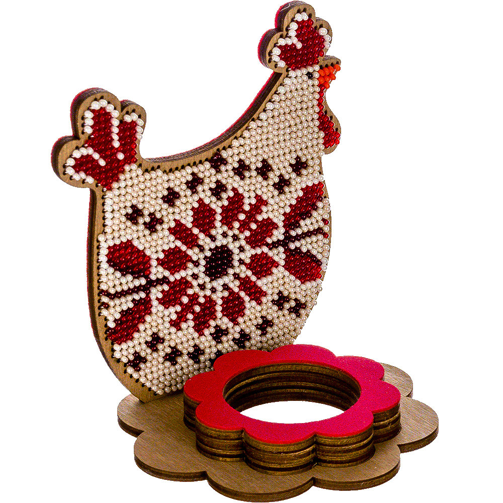 Set for embroidery with beads on wood FLK-266