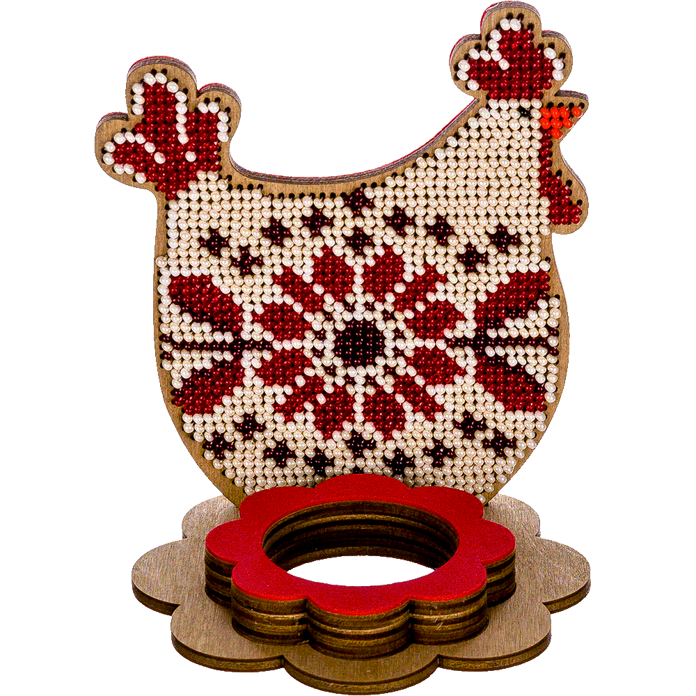 Set for embroidery with beads on wood FLK-266