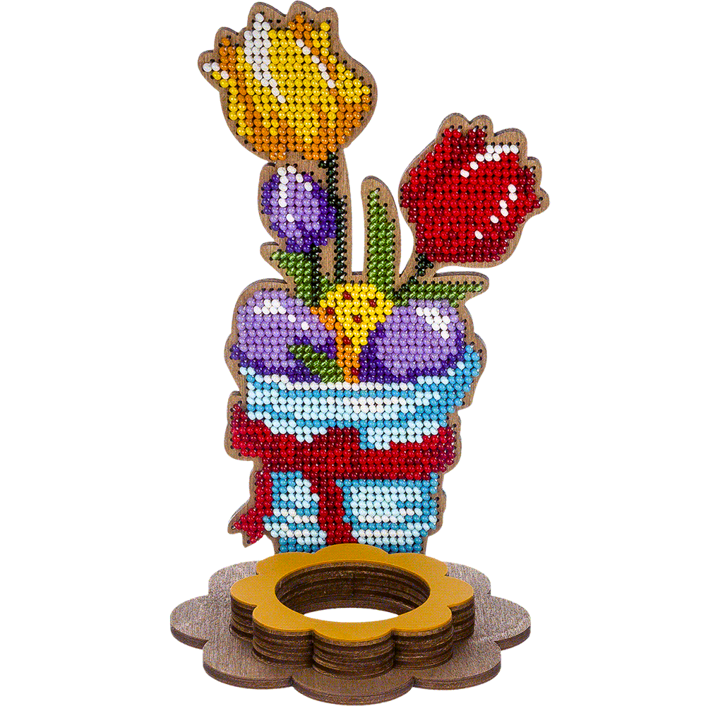 Set for embroidery with beads on wood FLK-329