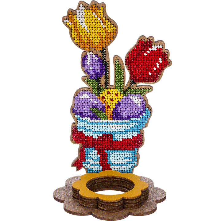 Set for embroidery with beads on wood FLK-329