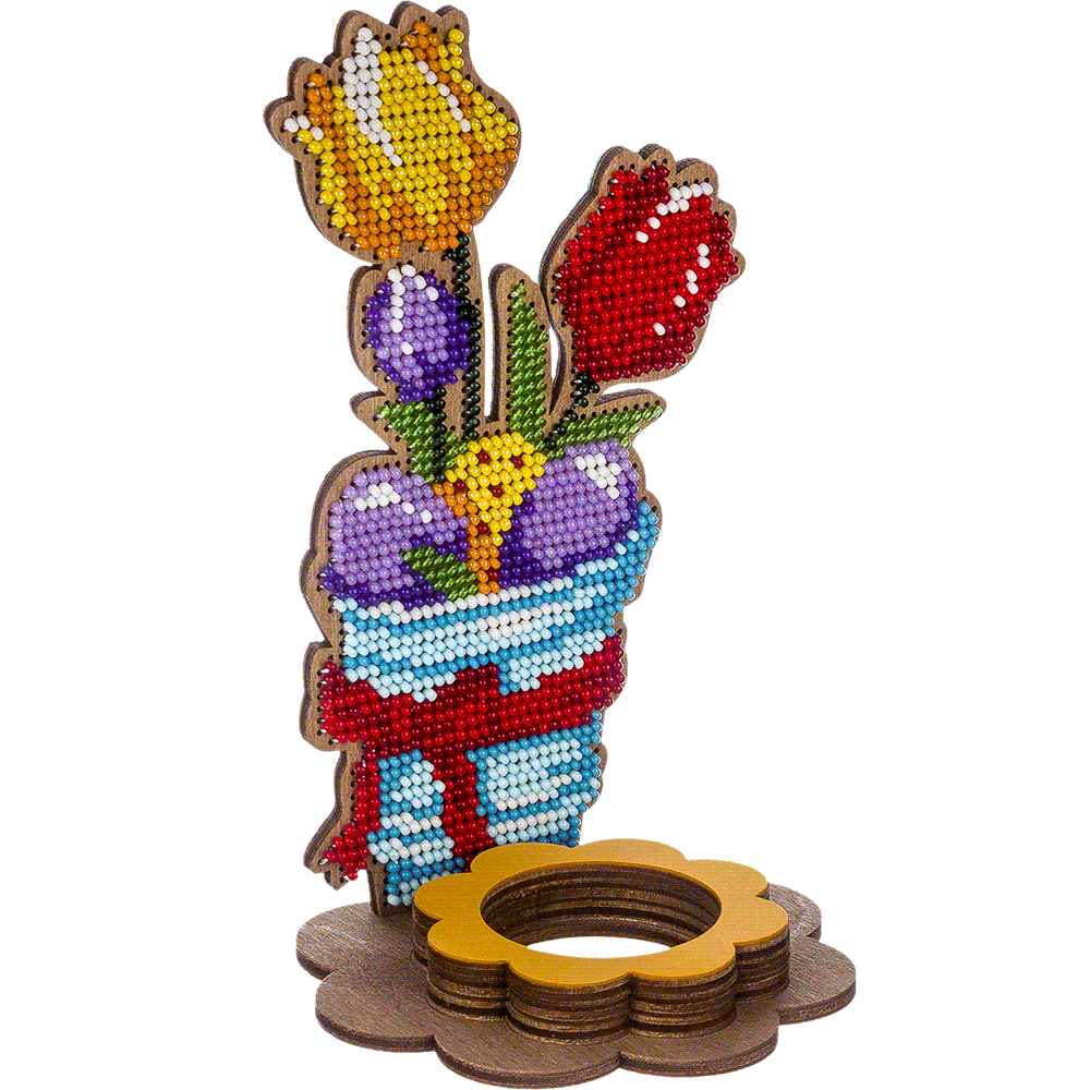 Set for embroidery with beads on wood FLK-329