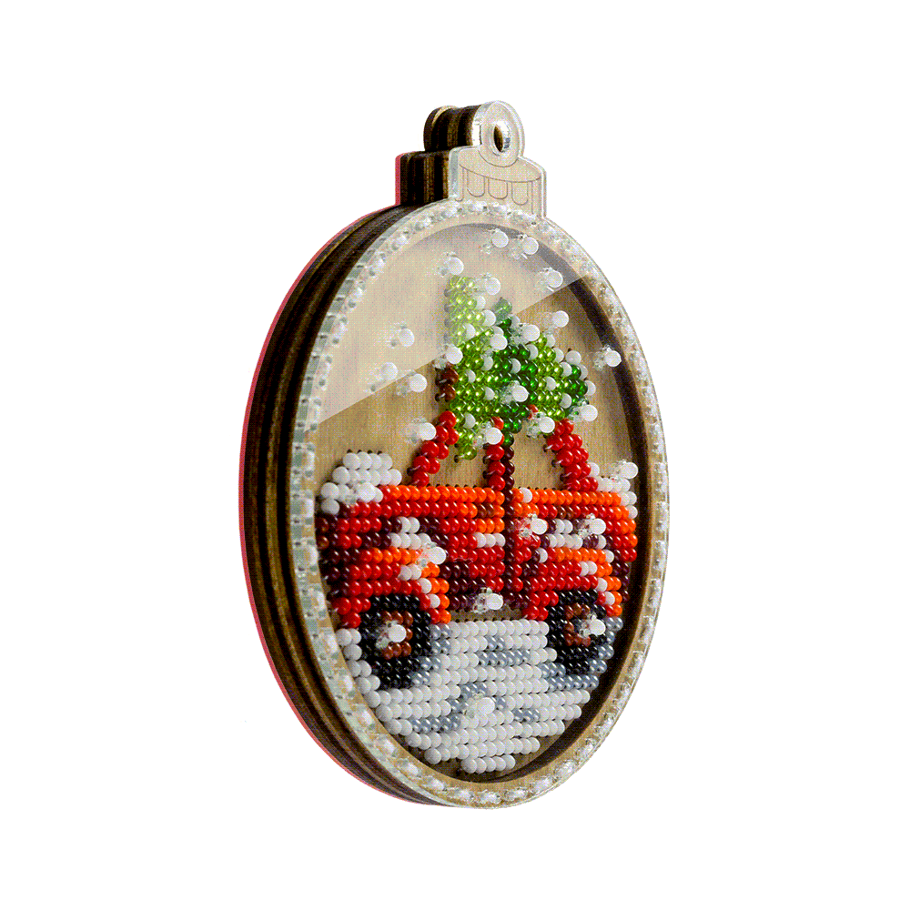 Set for embroidery with beads on wood FLK-371