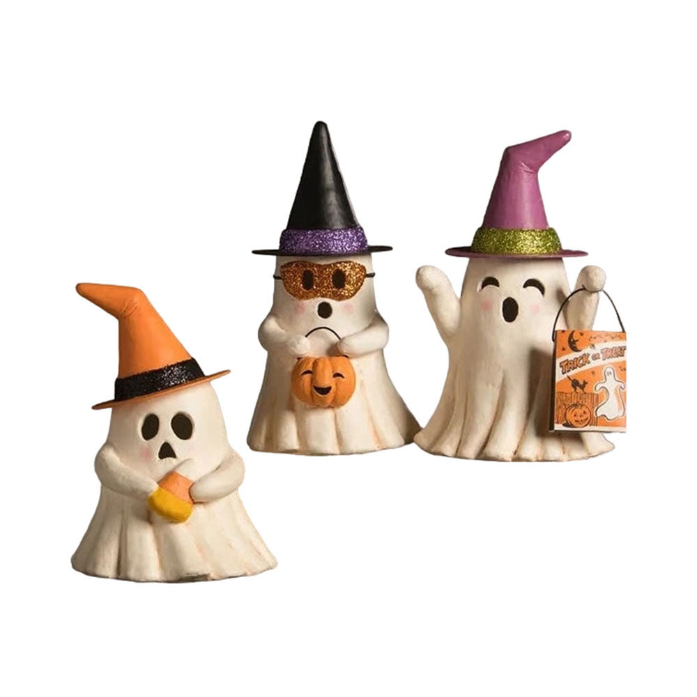 Set of 3 Halloween Witchy Ghost Luminaries by Bethany Lowe Designs