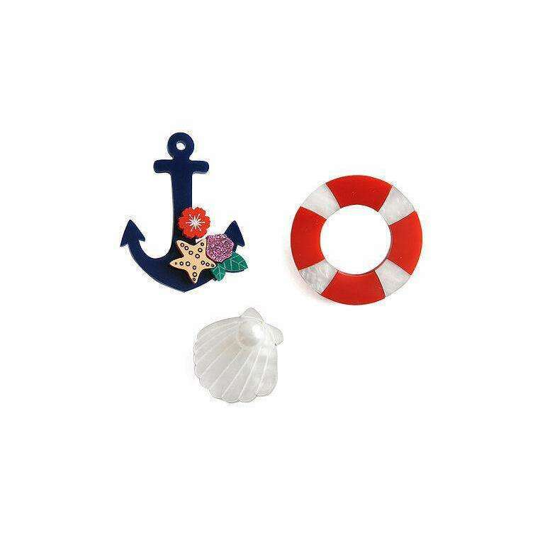 Set of 3 Nautical Brooches by Laliblue - Quirks!