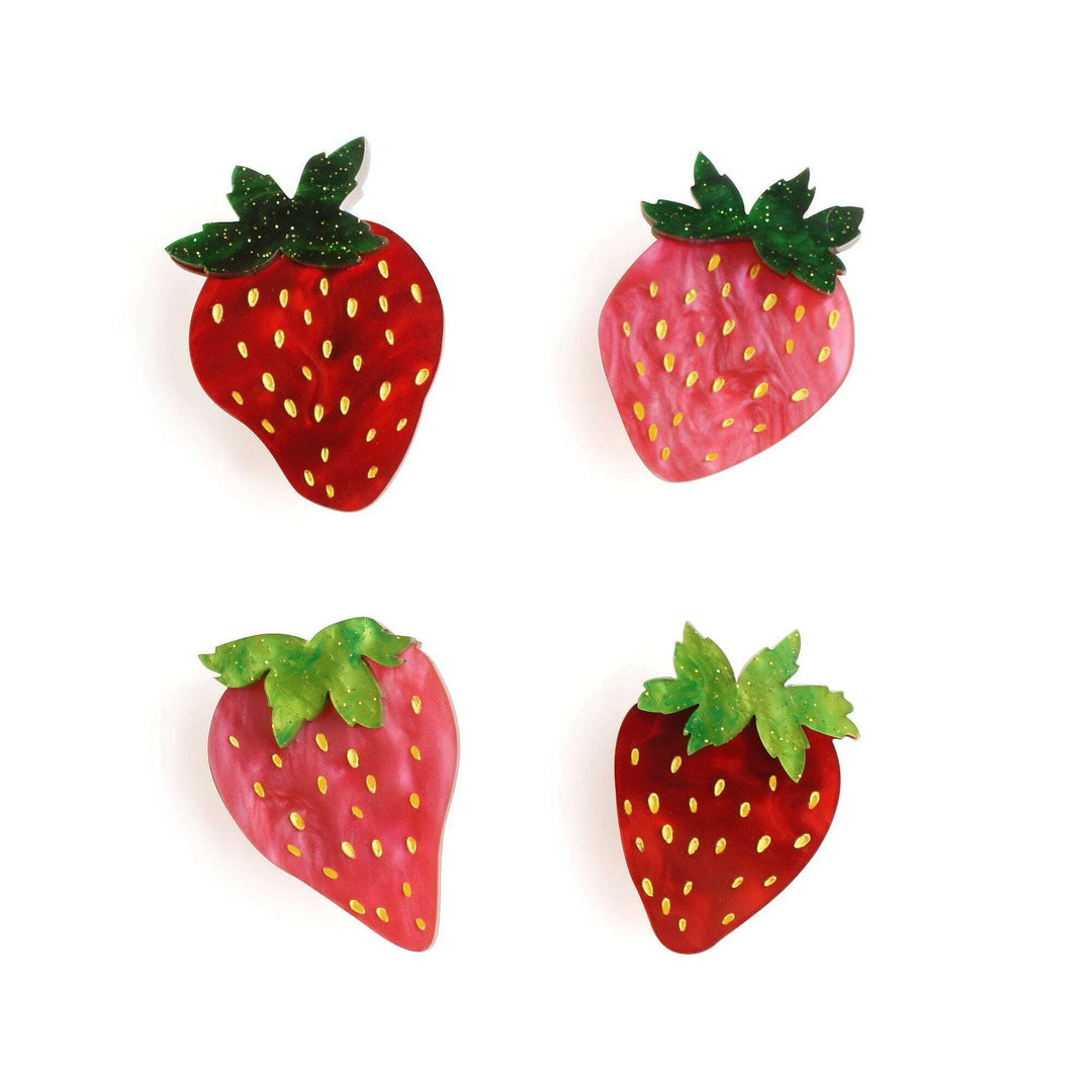 Set of 4 Strawberry Button Covers