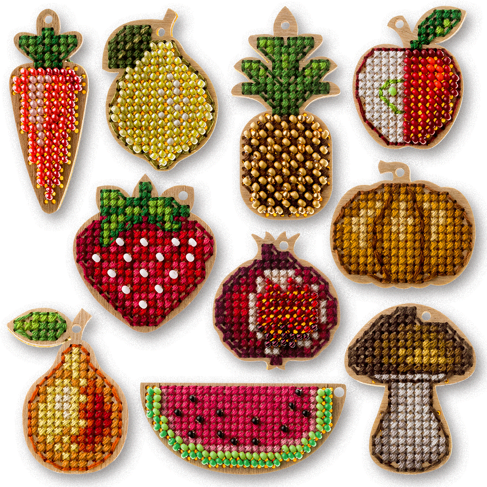 Set of blanks for embroidery on wood FLSW-002