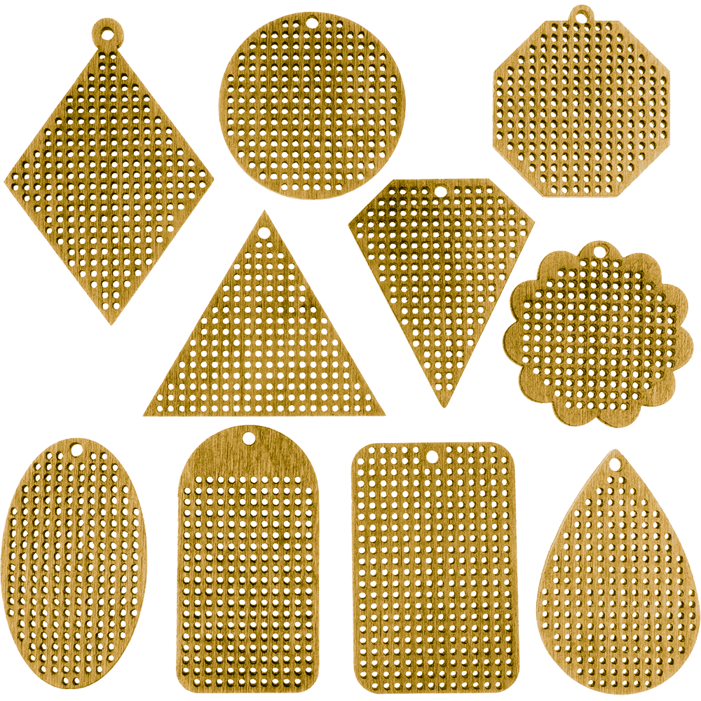 Set of blanks for embroidery on wood FLSW-004