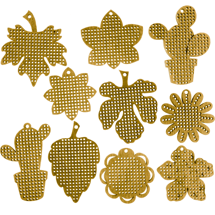 Set of blanks for embroidery on wood FLSW-006