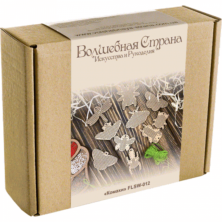 Set of blanks for embroidery on wood FLSW-012