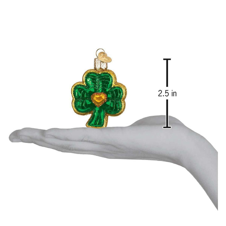 Old World Christmas Shamrock Blown Glass Ornament