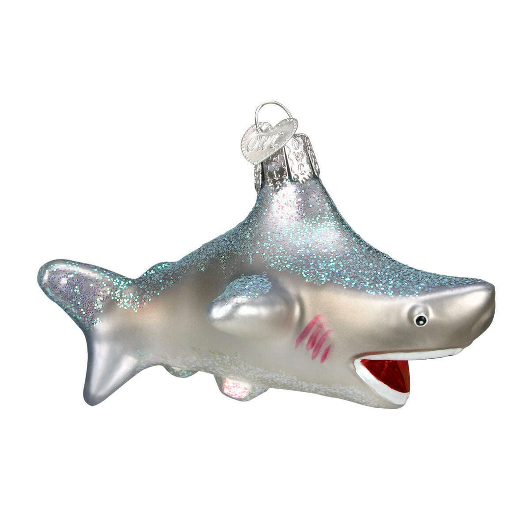 Old World Christmas Shark Blown Glass Ornament